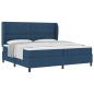 Preview: Boxspringbett mit Matratze mit Kopfteil Blau 200 x 200 cm Stoff