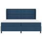 Preview: Boxspringbett mit Matratze mit Kopfteil Blau 200 x 200 cm Stoff