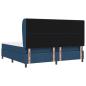 Preview: Boxspringbett mit Matratze mit Kopfteil Blau 200 x 200 cm Stoff