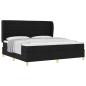 Preview: Boxspringbett mit Matratze Dunkelgrau 90x190 cm Schwarz Stoff