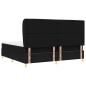 Preview: Boxspringbett mit Matratze Dunkelgrau 90x190 cm Schwarz Stoff