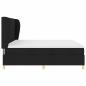 Preview: Boxspringbett mit Matratze Dunkelgrau 90x190 cm Schwarz Stoff