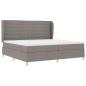 Preview: Boxspringbett mit Matratze Dunkelgrau 90x190 cm Taupe Stoff
