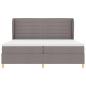 Preview: Boxspringbett mit Matratze Dunkelgrau 90x190 cm Taupe Stoff