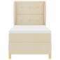 Preview: Boxspringbett mit Matratze Dunkelgrau 90x190 cm Creme Stoff
