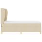 Preview: Boxspringbett mit Matratze Dunkelgrau 90x190 cm Creme Stoff