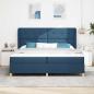 Preview: Boxspringbett mit Matratze Dunkelgrau 90x190 cm Blau Stoff