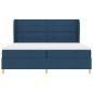 Preview: Boxspringbett mit Matratze Dunkelgrau 90x190 cm Blau Stoff