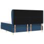 Preview: Boxspringbett mit Matratze Dunkelgrau 90x190 cm Blau Stoff