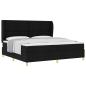 Preview: Boxspringbett mit Matratze Dunkelgrau 90x190 cm Schwarz Stoff