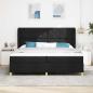 Preview: Boxspringbett mit Matratze Dunkelgrau 90x190 cm Schwarz Stoff