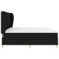 Preview: Boxspringbett mit Matratze Dunkelgrau 90x190 cm Schwarz Stoff