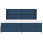 Preview: Boxspringbett mit Matratze Dunkelgrau 90x190 cm Blau Stoff