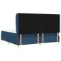 Preview: Boxspringbett mit Matratze Dunkelgrau 90x190 cm Blau Stoff