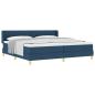 Preview: Boxspringbett mit Matratze mit Kopfteil Blau 200 x 200 cm Stoff