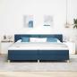 Preview: Boxspringbett mit Matratze mit Kopfteil Blau 200 x 200 cm Stoff