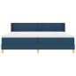 Preview: Boxspringbett mit Matratze mit Kopfteil Blau 200 x 200 cm Stoff