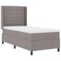 Preview: Boxspringbett mit Matratze mit Kopfteil Taupe 90 x 200 cm Stoff