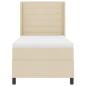 Preview: Boxspringbett mit Matratze mit Kopfteil Creme 90 x 200 cm Stoff
