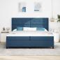 Preview: Boxspringbett mit Matratze mit Kopfteil Blau 200 x 200 cm Stoff