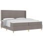 Preview: Boxspringbett mit Matratze Taupe 200 x 200 cm Stoff