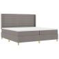 Preview: Boxspringbett mit Matratze Taupe 200 x 200 cm Stoff