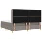 Preview: Boxspringbett mit Matratze Taupe 200 x 200 cm Stoff