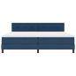 Preview: Boxspringbett mit Matratze mit LED Blau 200 x 200 cm Stoff