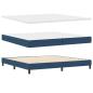 Preview: Boxspringbett mit Matratze mit LED Blau 200 x 200 cm Stoff