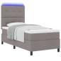 Preview: Boxspringbett mit Matratze mit LED Taupe 90 x 200 cm Stoff