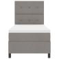 Preview: Boxspringbett mit Matratze mit LED Taupe 90 x 200 cm Stoff