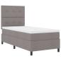 Preview: Boxspringbett mit Matratze mit LED Taupe 90 x 200 cm Stoff
