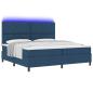 Preview: Boxspringbett mit Matratze mit LED Blau 200 x 200 cm Stoff