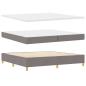 Preview: LED Boxspringbett mit Matratze Taupe 200 x 200 cm Stoff