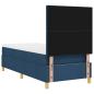 Preview: LED Boxspringbett mit Matratze Blau 100 x 200 cm Stoff