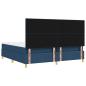 Preview: LED Boxspringbett mit Matratze Blau 200 x 200 cm Stoff
