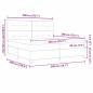 Preview: LED Boxspringbett mit Matratze Blau 200 x 200 cm Stoff