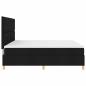 Preview: LED Boxspringbett mit Matratze Schwarz 200 x 200 cm Stoff