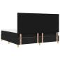 Preview: LED Boxspringbett mit Matratze Schwarz 200 x 200 cm Stoff