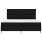 Preview: LED Boxspringbett mit Matratze Schwarz 200 x 200 cm Stoff