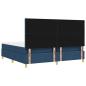 Preview: LED Boxspringbett mit Matratze Blau 200 x 200 cm Stoff