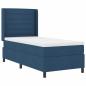 Preview: LED Boxspringbett mit Matratze Blau 90 x 200 cm Stoff