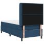Preview: LED Boxspringbett mit Matratze Blau 90 x 200 cm Stoff