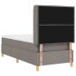 Preview: Boxspringbett mit Matratze mit Kopfteil Taupe 90 x 200 cm Stoff