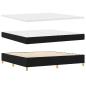 Preview: Boxspringbett mit Matratze Schwarz 140 x 200 cm Stoff