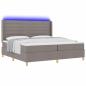 Preview: Boxspringbett mit Matratze Taupe 140 x 200 cm Stoff
