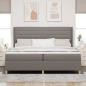 Preview: Boxspringbett mit Matratze Taupe 140 x 200 cm Stoff