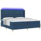 Preview: Boxspringbett mit Matratze mit Kopfteil Blau 140 x 200 cm Stoff