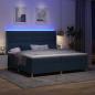 Preview: Boxspringbett mit Matratze mit Kopfteil Blau 140 x 200 cm Stoff