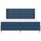 Preview: Boxspringbett mit Matratze mit Kopfteil Blau 200 x 200 cm Stoff